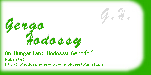 gergo hodossy business card